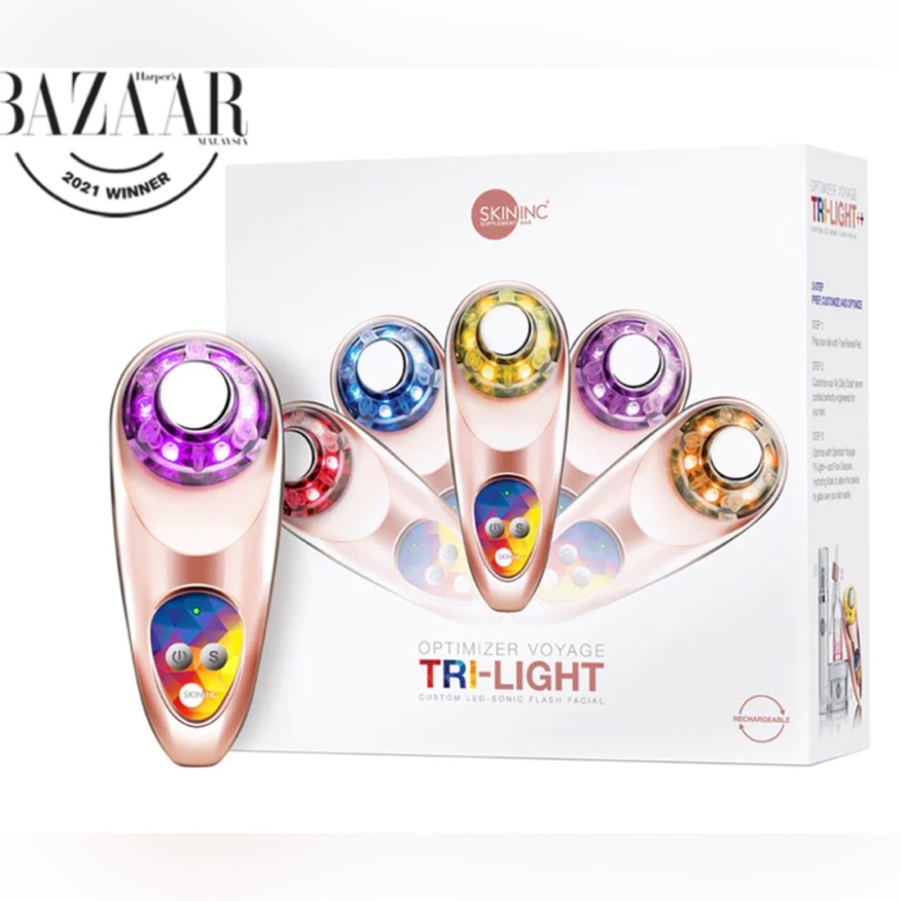 Optimizer Voyage TRI-LIGHT Custom LED-Sonic Flash Facial (Beauty Device) New!